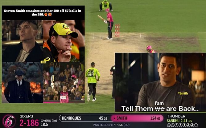 "Tell them I am back"- Top 10 Steve Smith memes after he smashed two consecutive centuries in BBL 12