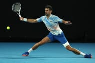 Novak Djokovic in action at the 2023 Australian Open.