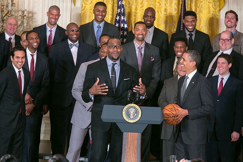 Miami Heat visits the White House 2013