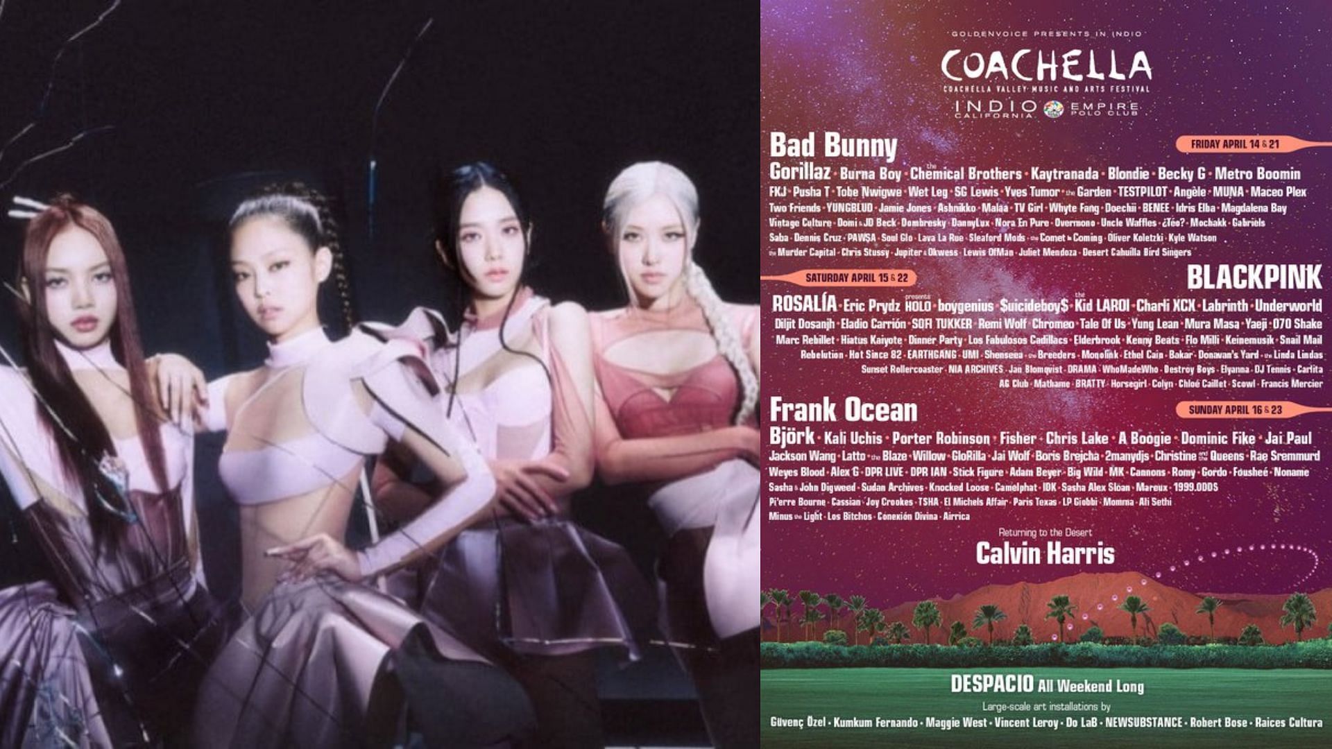 BLACKPINK are the first K-pop artists to headline Coachella (Image via Twitter/@BLACKPINK)