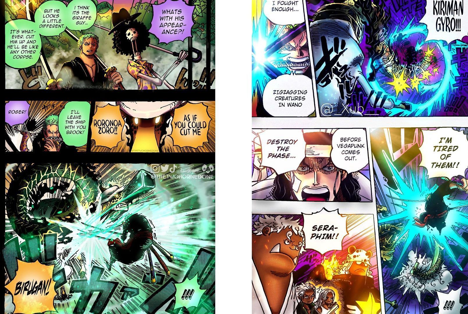 Zoro fighting Kaku in One Piece chapter 1072 (Image via Eiichiro Oda