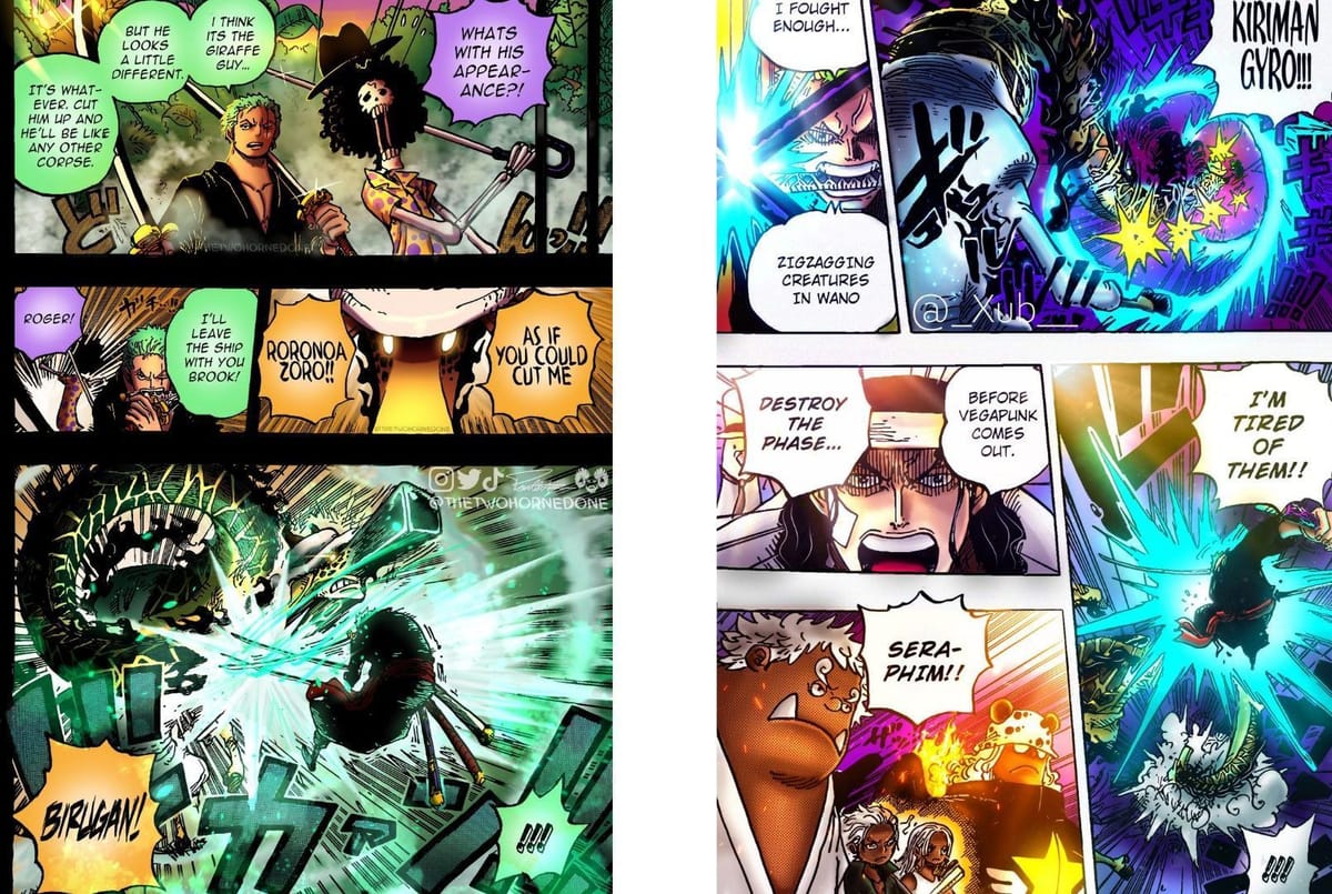 One Piece Chapter 1072 Raw scans confirm Stussy's Devil Fruit powers