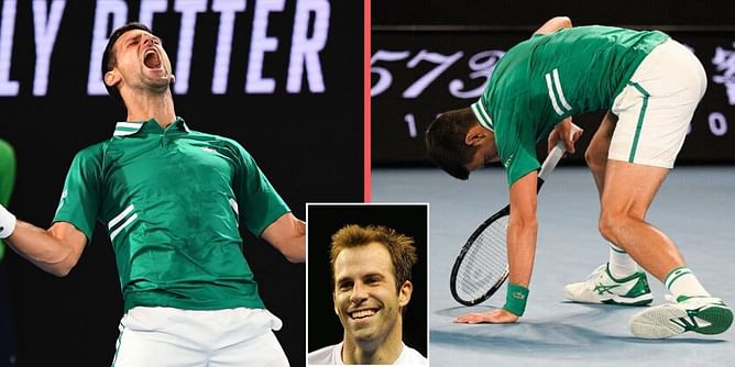 "Even injured, he's finding solutions" - Greg Rusedski credits Novak Djokovic for dominant Australian Open 4R win