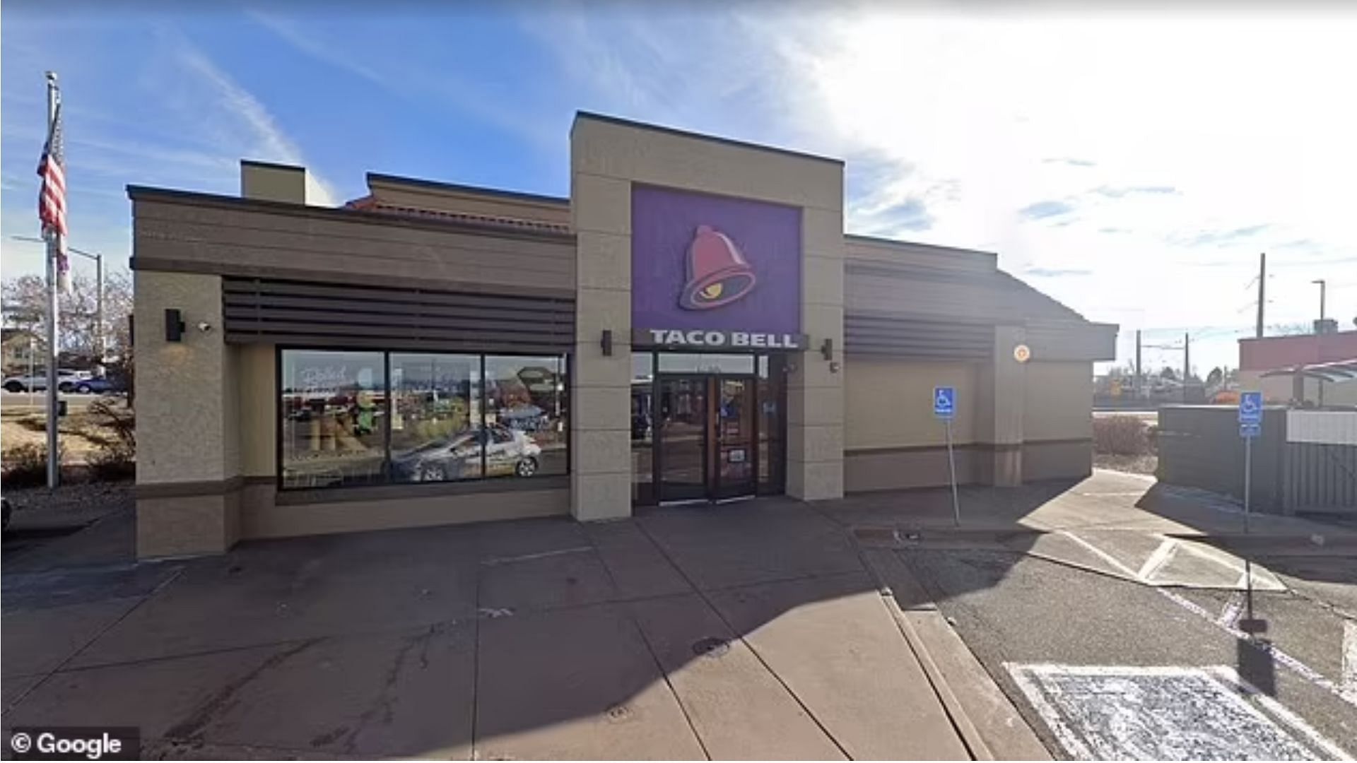 The Taco Bell restaurant in question where the incident is said to have taken place (Image via Google Maps)