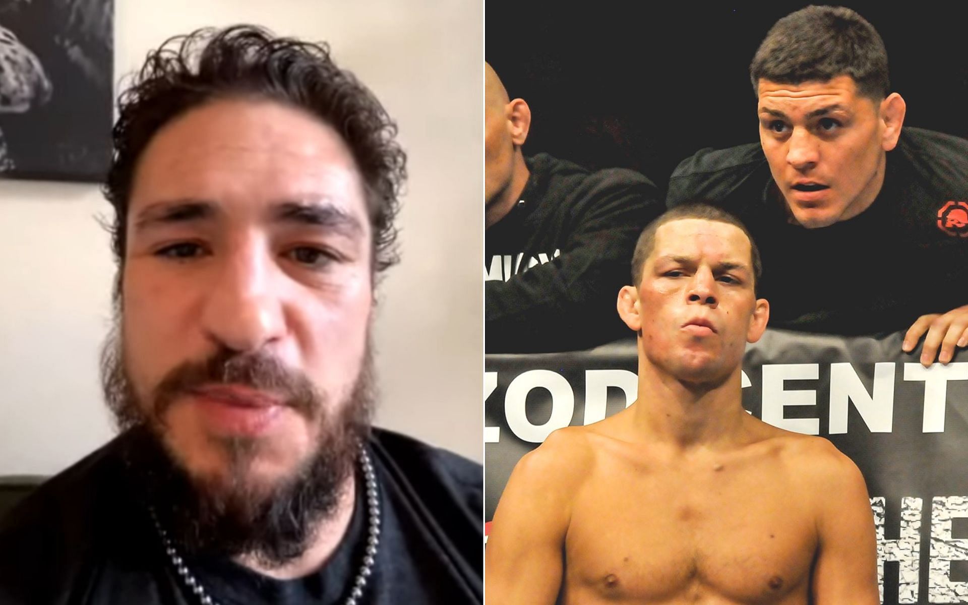 Diego Sanchez (Left), and Nate and Nick Diaz (Right) {Photo credit: @espnmma - Twitter}