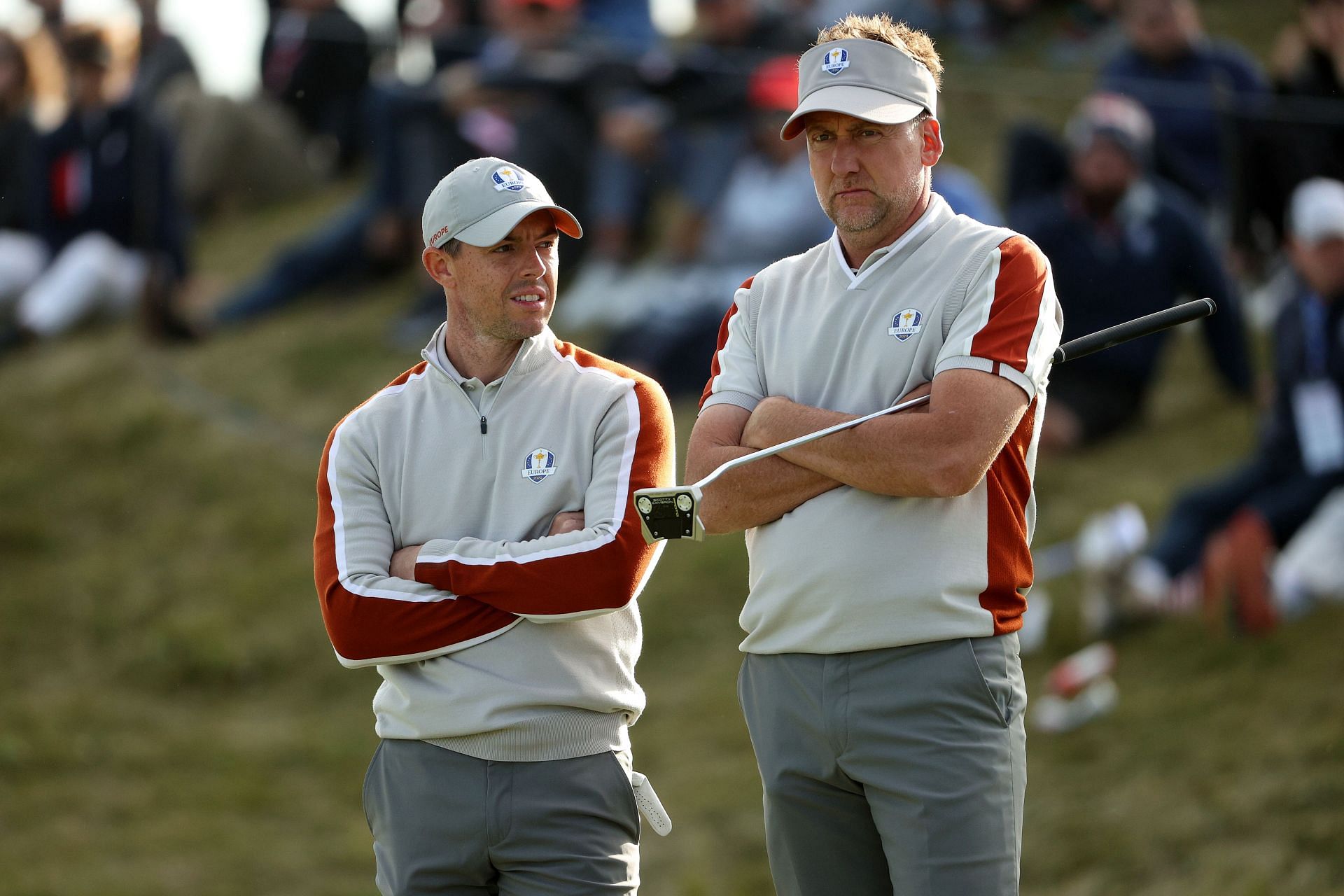 Ian Poulter and Rory McIlroy at the 43rd Ryder Cup - Afternoon Fourball Matches (Image via Patrick Smith/Getty Images)