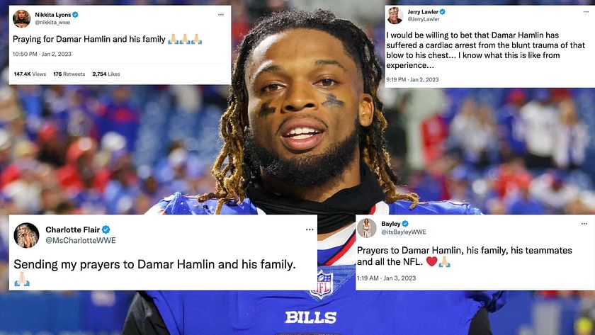 Prayers to Damar Hamlin - WWE Superstars rally together to send