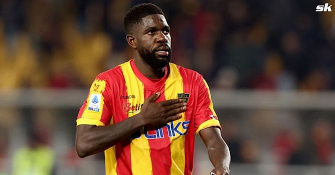 Barcelona loanee Samuel Umtiti leaves pitch in tears after vile racist abuse in Lecce vs Lazio clash
