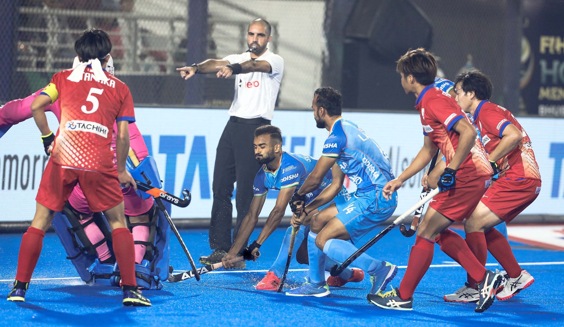 India pumped 8 goals past Japan in their Hockey World Cup classification game