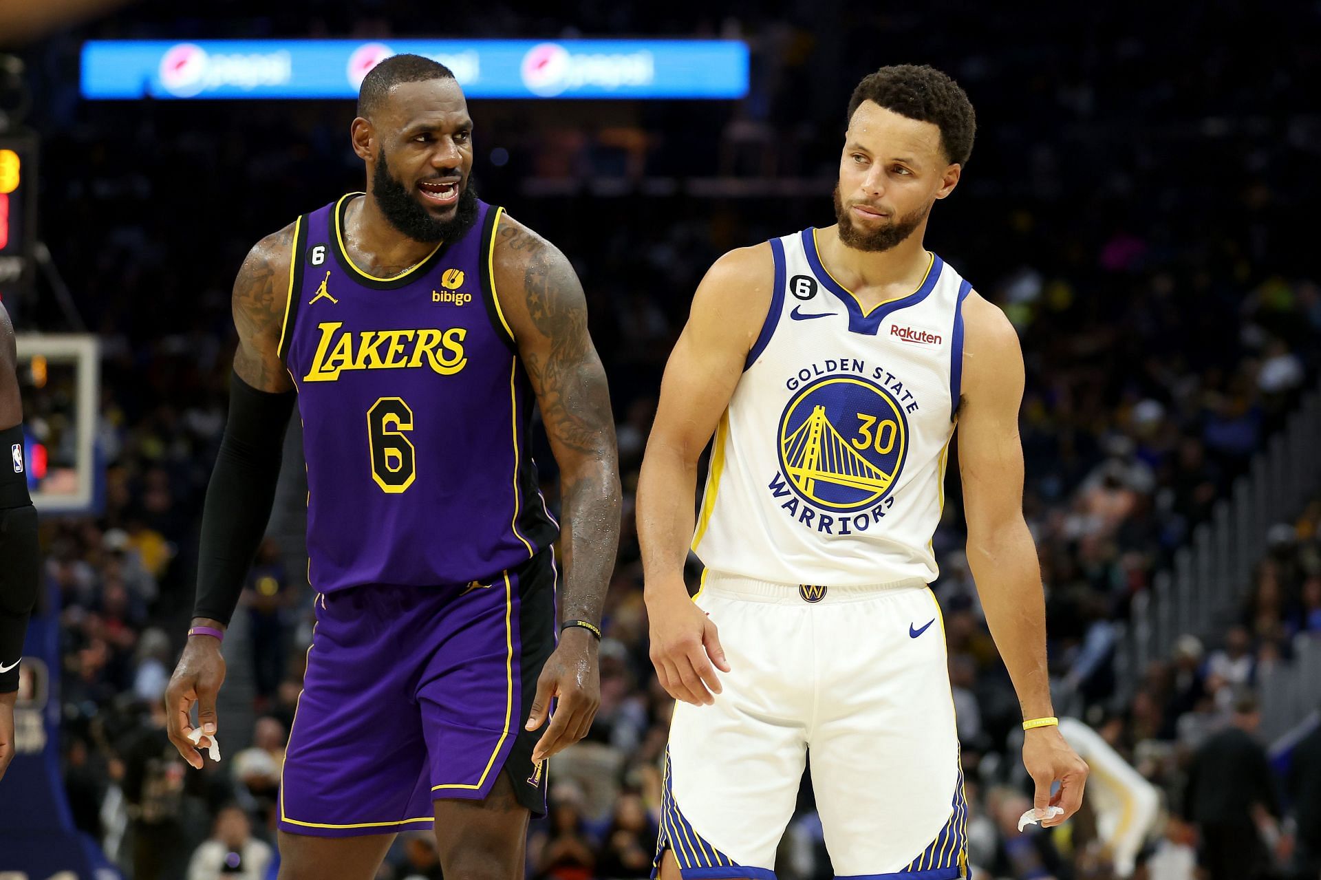 NBA stars LeBron James and Steph Curry