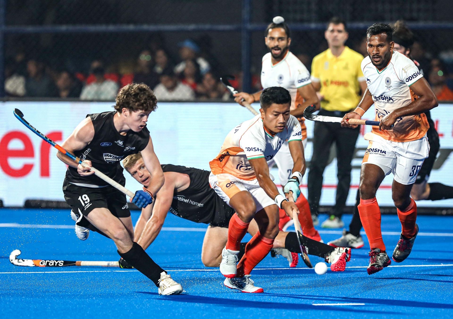 Indian hockey team's Nilakanta Sharma in action