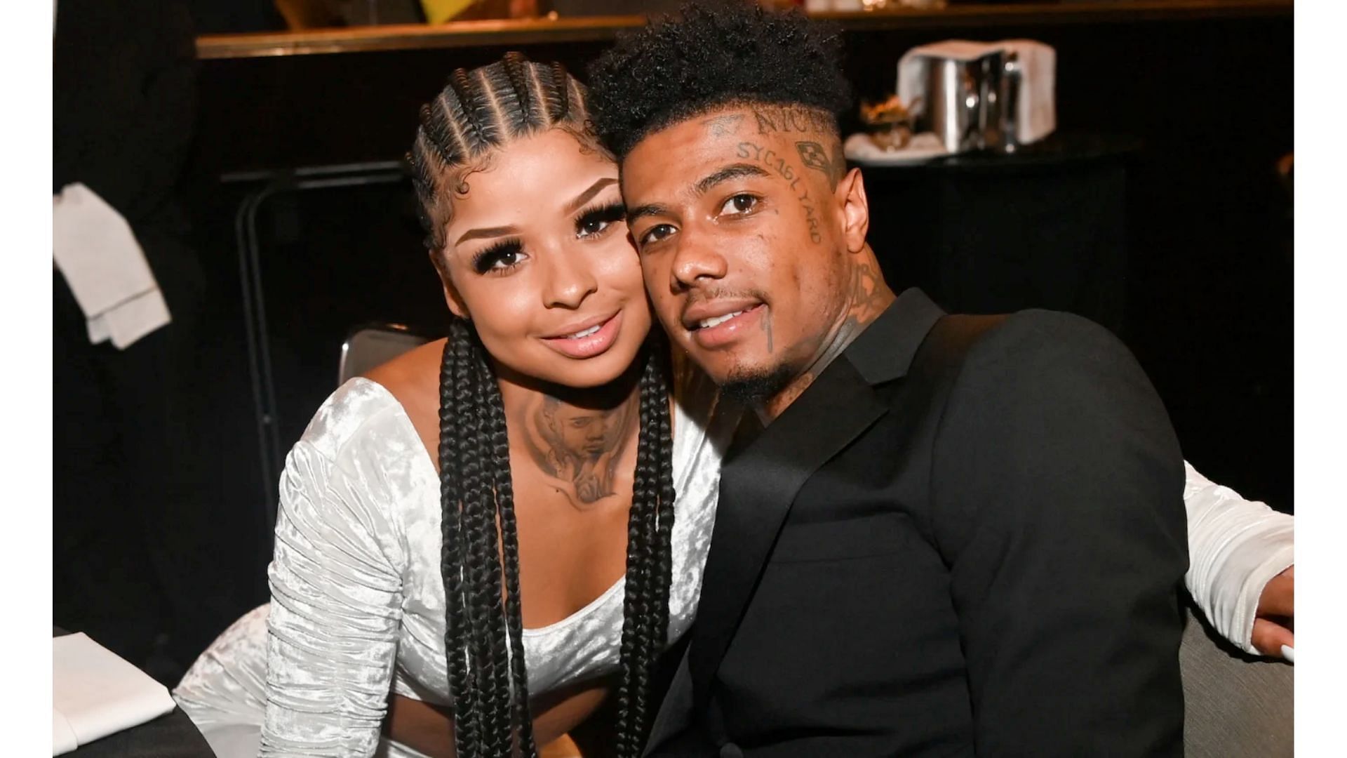 Chrisean Rock with her beau and fellow rapper Blueface (Image via Getty Images/Unknown)