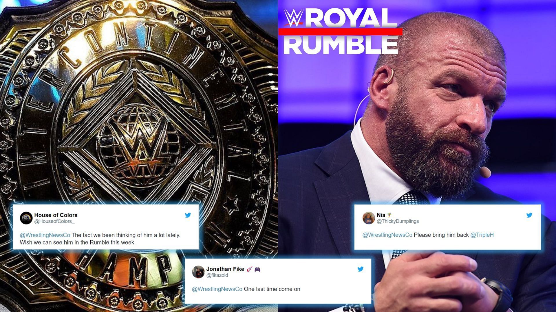 WWE Intercontinental Title (left), Triple H (right)