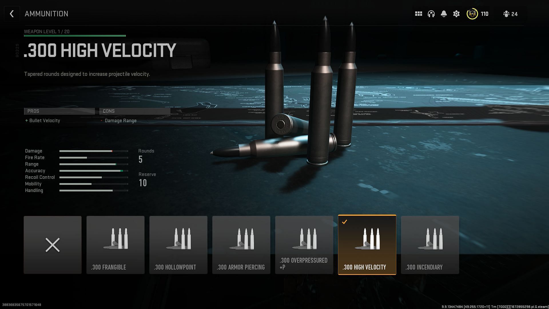 .300 High-Velocity Ammunition (Image via Activision)