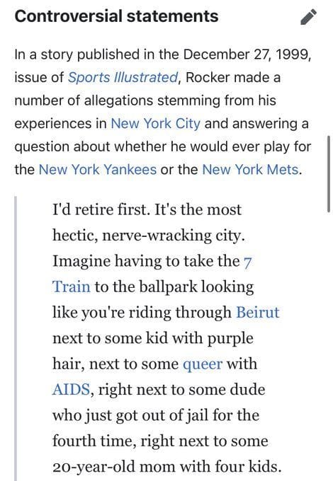 When former Braves pitcher John Rocker revealed why he would never join ...