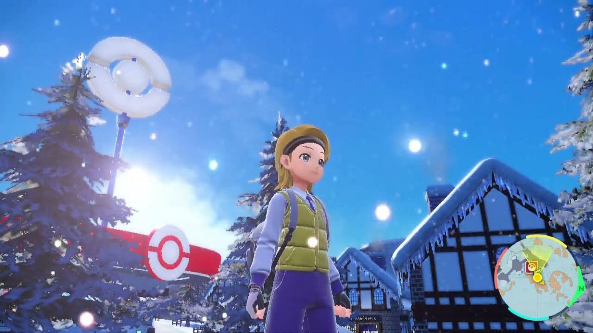 Diamond Dust falls in Pokemon Scarlet and Violet (Image via MonoRun/YouTube)