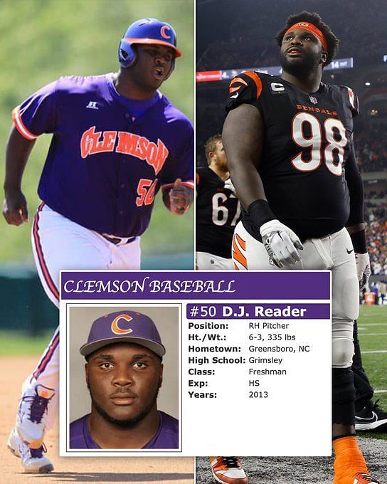 D.J. Reader Clemson baseball career shaped path to Cincinnati Bengals