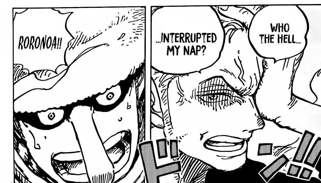 Zoro and Kaku in One Piece Chapter 1071 (Image via Eiichiro Oda)
