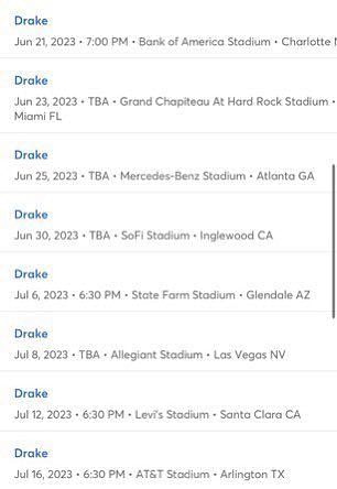 Drake and 21 Savage Tour 2023: Leaked screenshots dates send fans