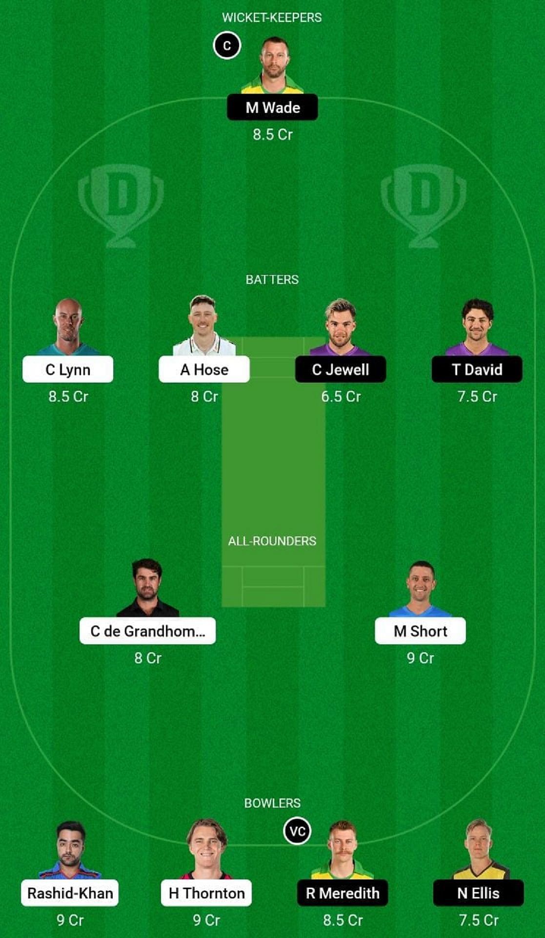 STR vs HUR Dream11 Prediction Team, Match 30, Grand League