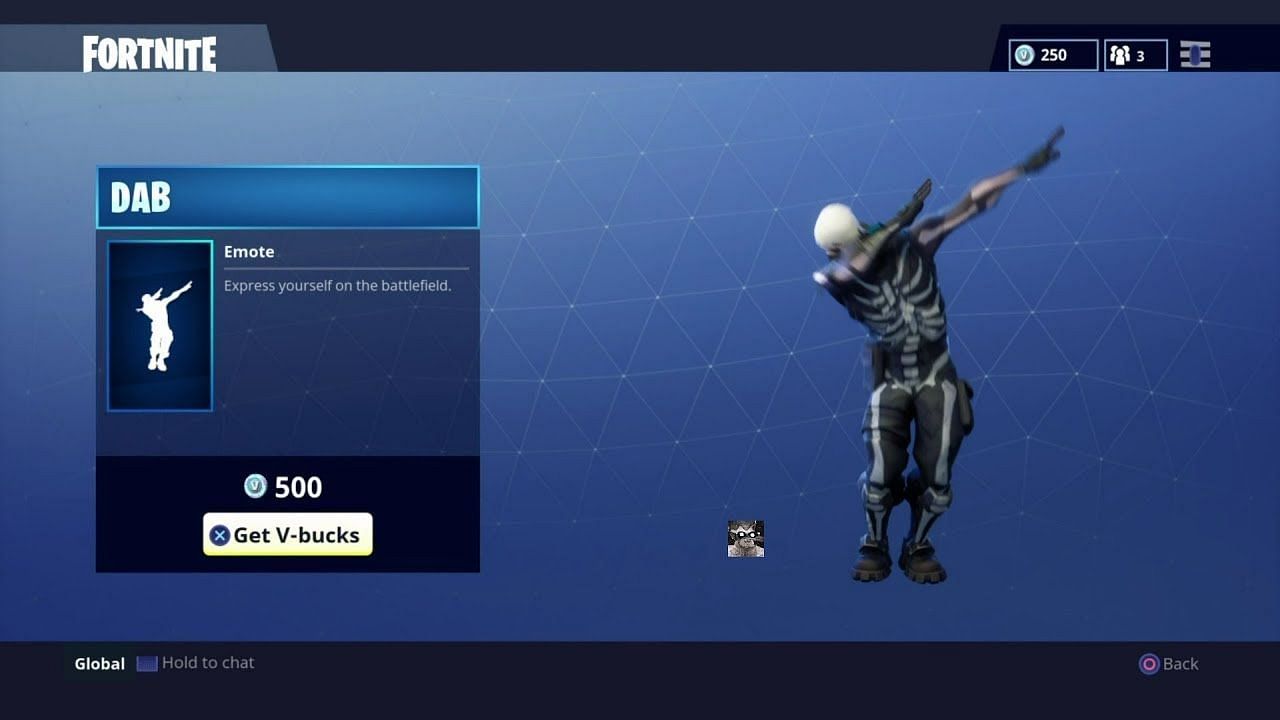 Dab is one of the oldest Fortnite emotes and is very rare (Image via Epic Games)