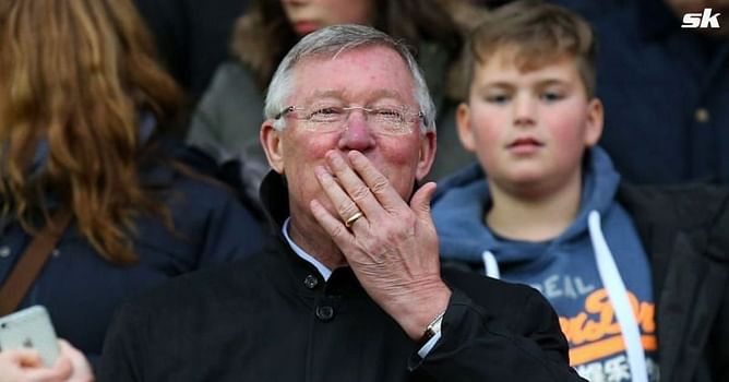 Sir Alex Ferguson’s reaction from the stands pictured as Manchester United secure 2-1 comeback win over Man City