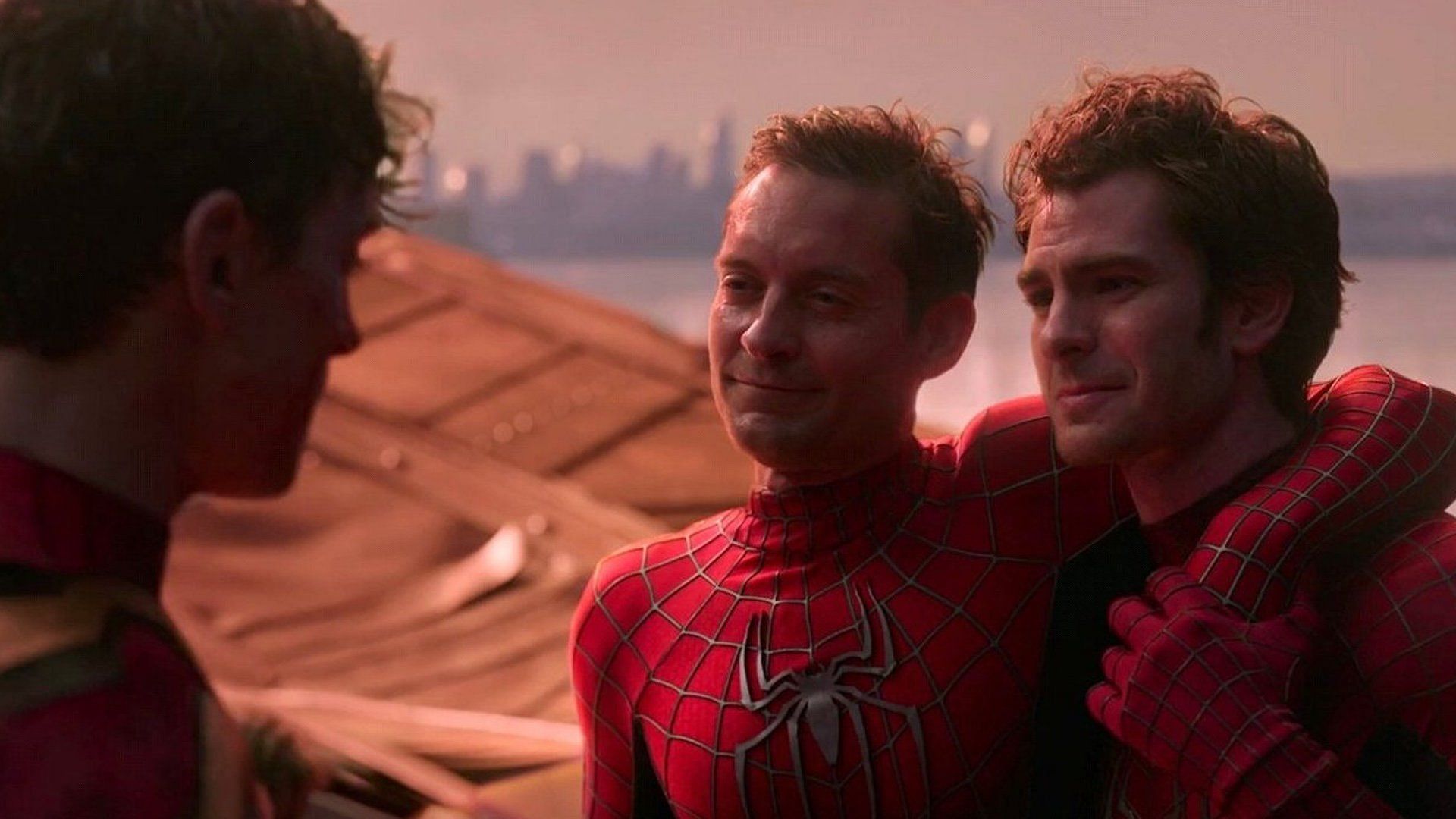 Tobey Maguire and Andrew Garfield in Spider-Man: No Way Home (image via Sony Pictures/Marvel Studios)