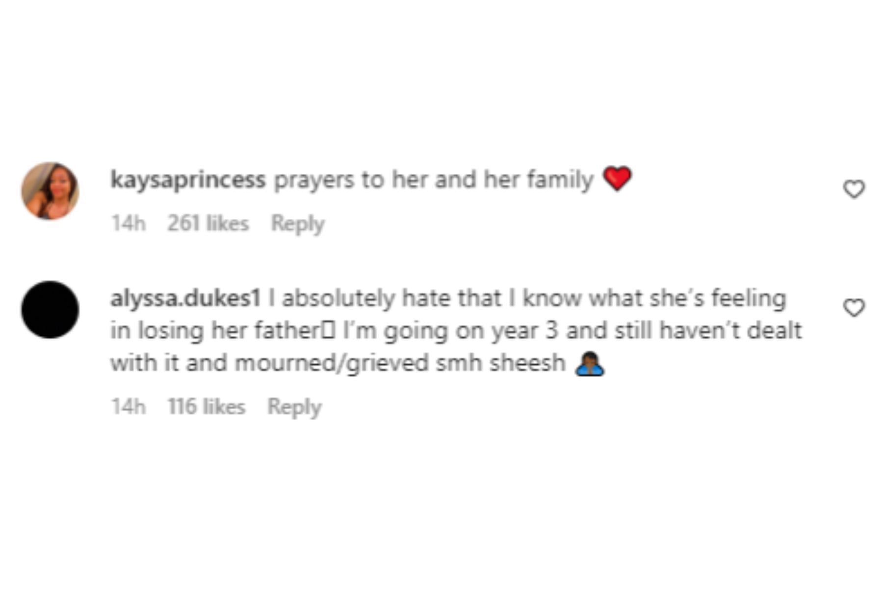 Netizens share their condolences (Image via Instagram)