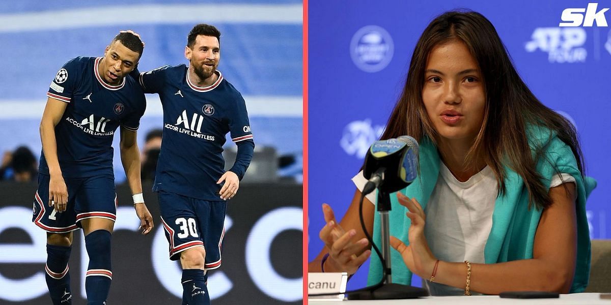 Emma Raducanu opens up about feeling inspired after watching Lionel Messi and Kylian Mbappe play in the FIFA World Cup final.