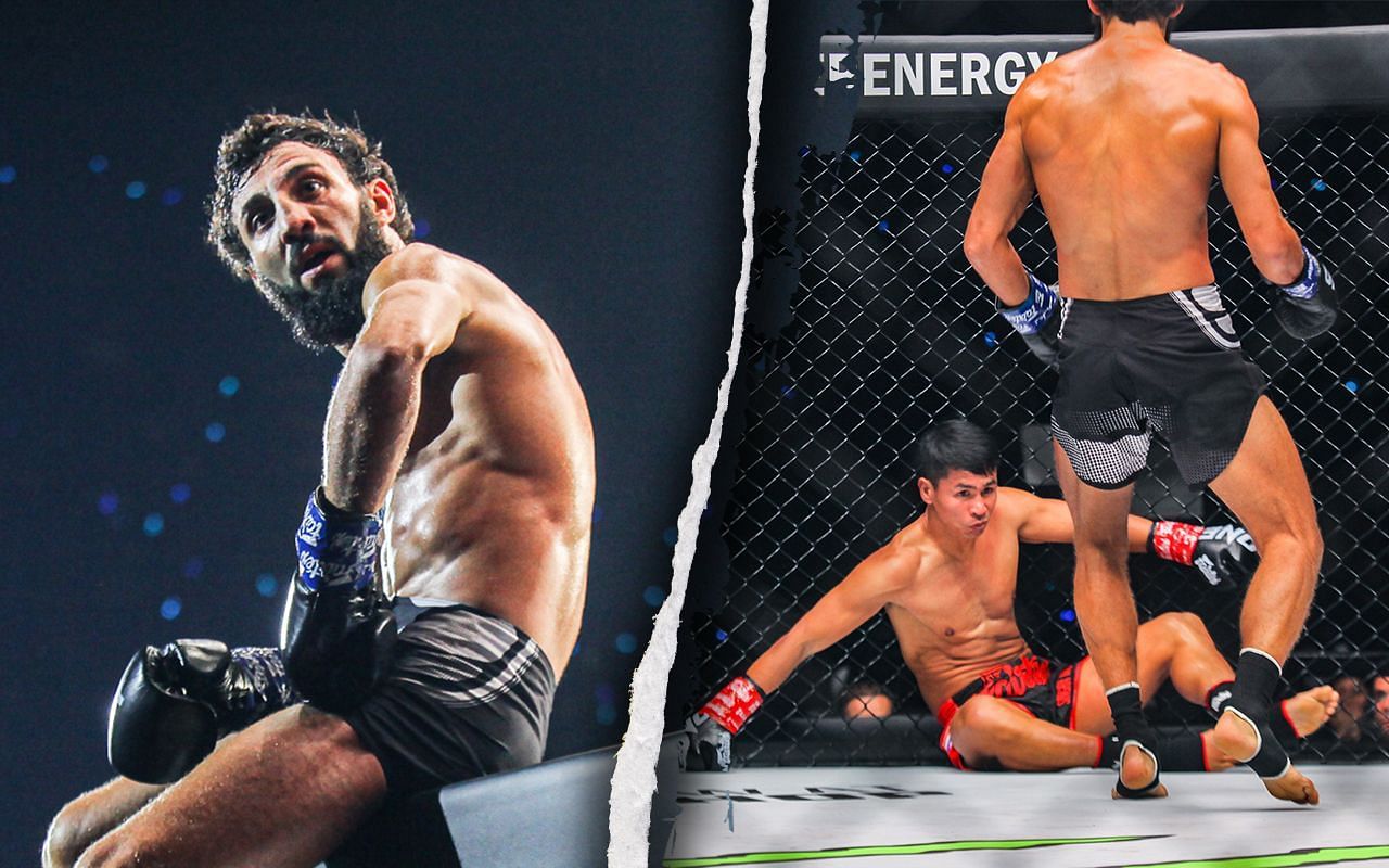 Chingiz Allazov (left, right), Superbon (center), photo by ONE Championship