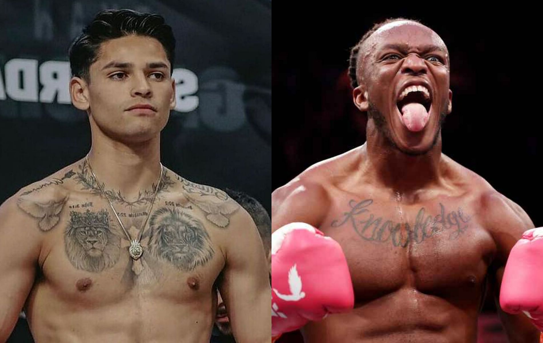 Ryan Garcia (left) and KSI (right)