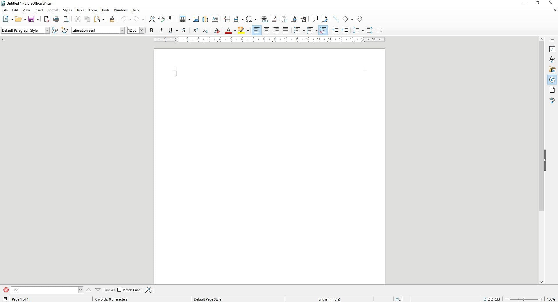 The LibreOffice Writer (Image via SportsKeeda)