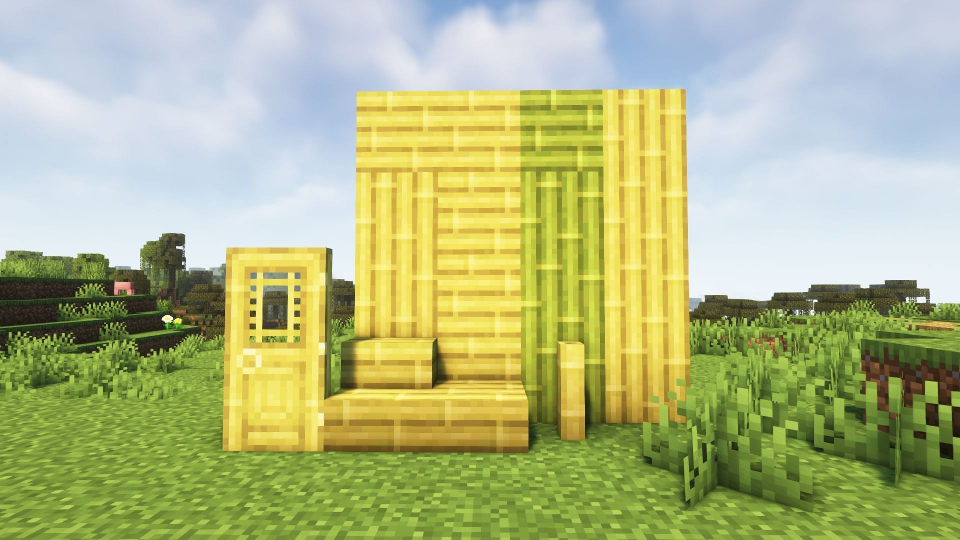 Bamboo wood set (Image via Mojang)