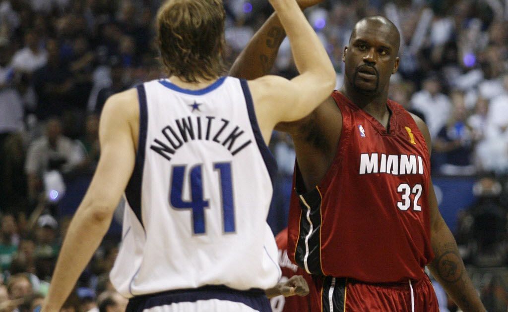 Dirk Nowitzki and Shaquille O