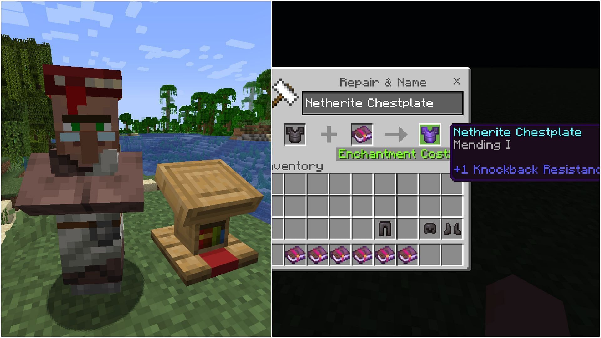 There is a clever trick to get mending enchantment from librarian villager in Minecraft 1.19 (Image via Sportskeeda)