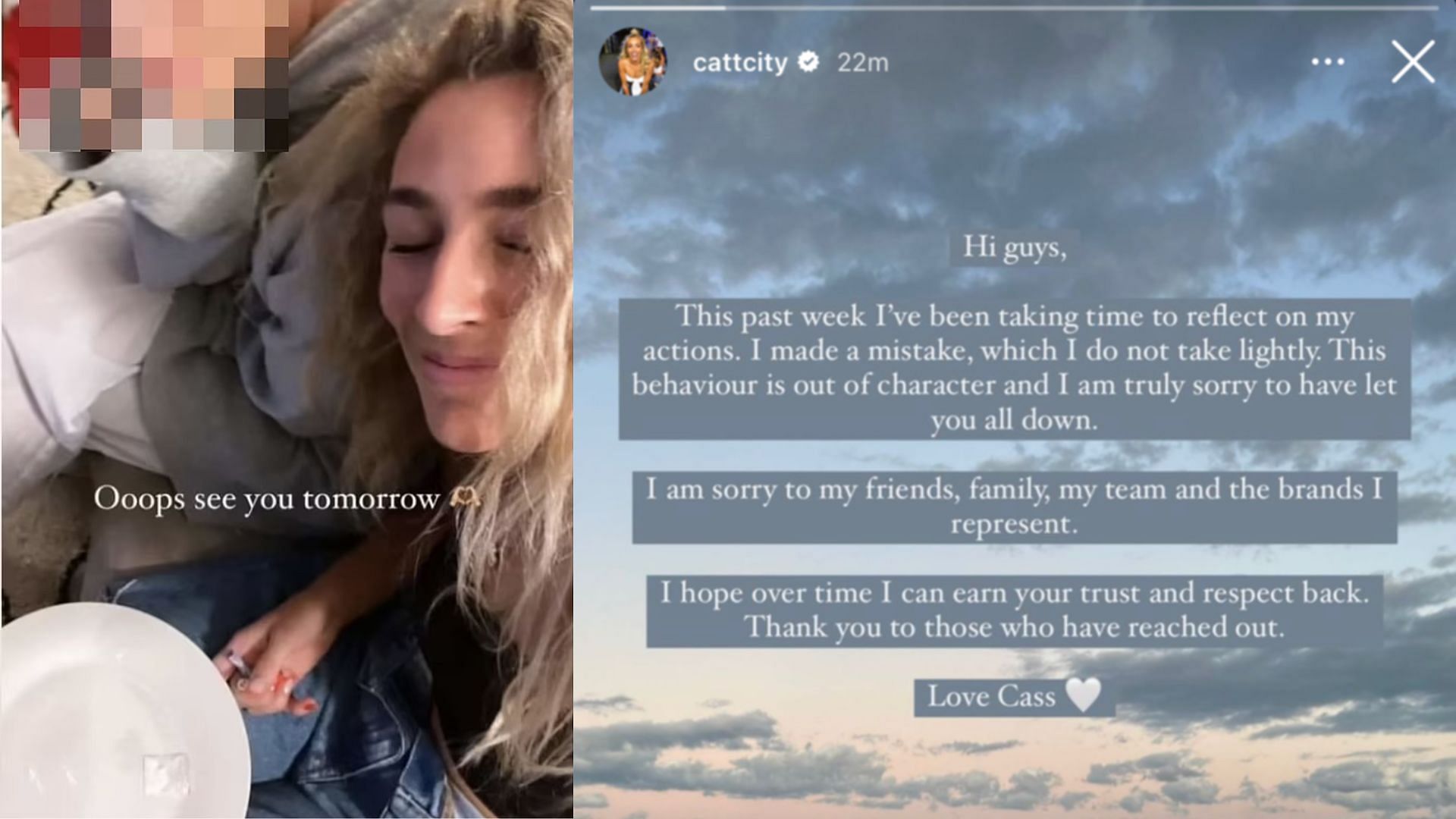 The fashion and lifestyle vlogger spoke up about the photo after a week&#039;s silence (Image via @cattcity/Instagram).