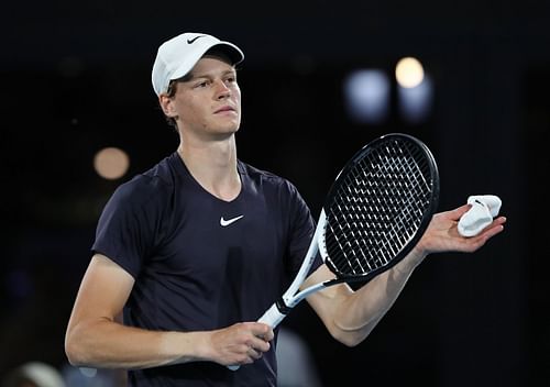 Jannik Sinner at the 2023 Adelaide International 1.