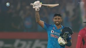 Watch: Indian team's dugout gives a standing ovation as Suryakumar Yadav hits his third T20I hundred