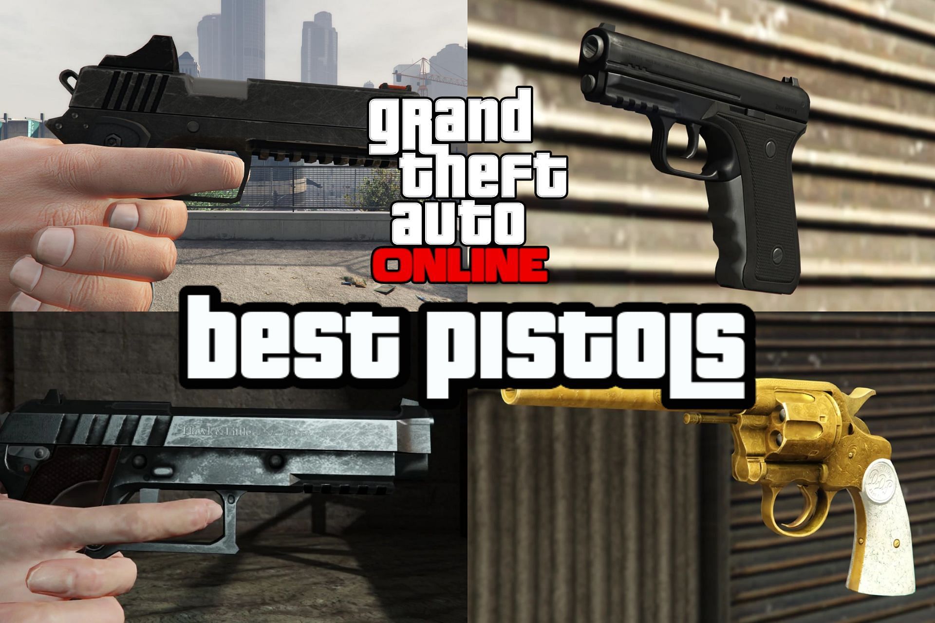 Five best pistols to use in GTA Online (Image via Sportskeeda)