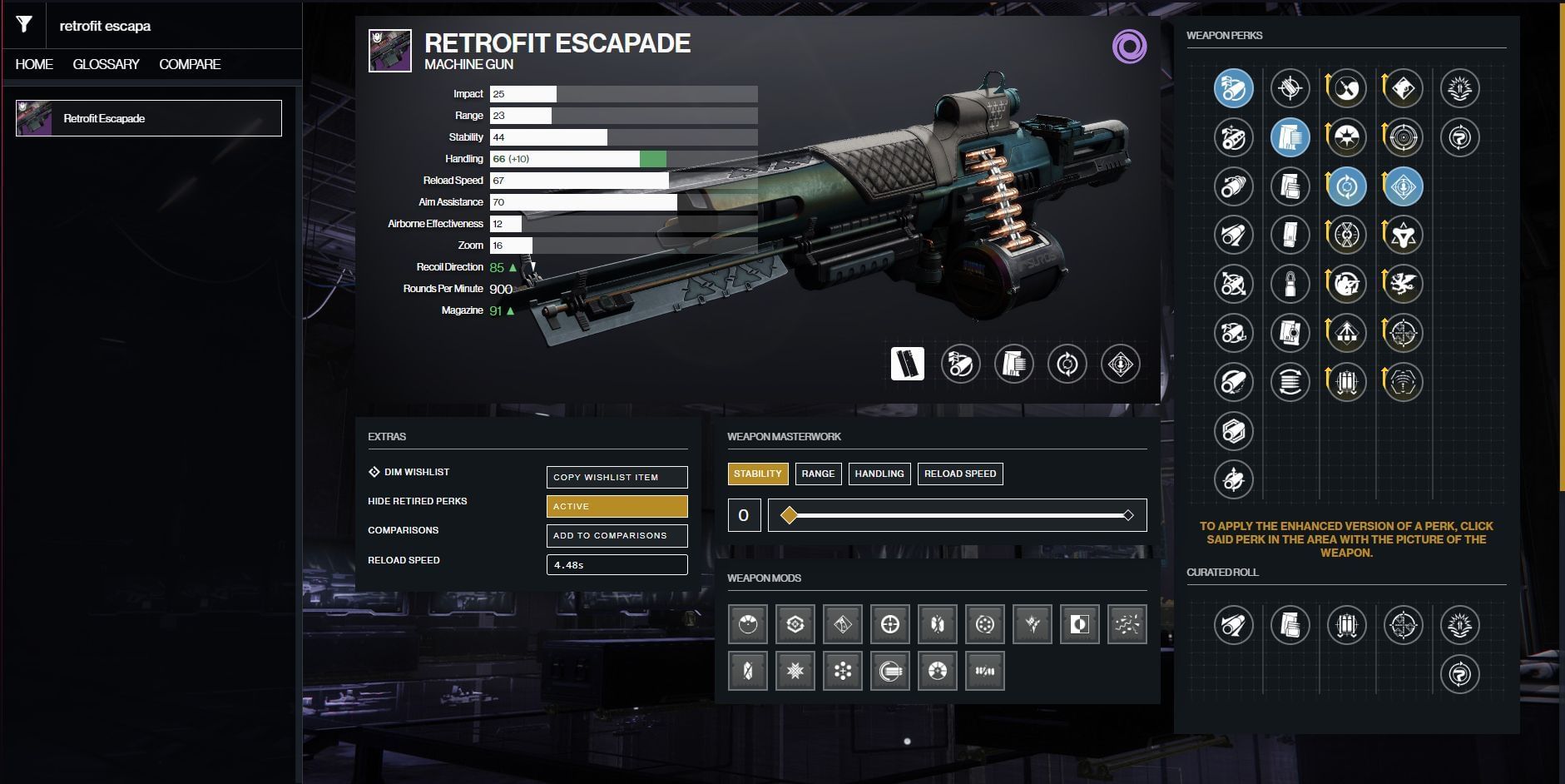 PvE god roll for add clears (Image via Destiny 2 Gunsmith)