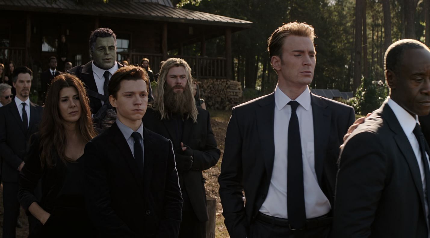 A final goodbye: The emotional funeral of Tony Stark (Image via Marvel Studios)