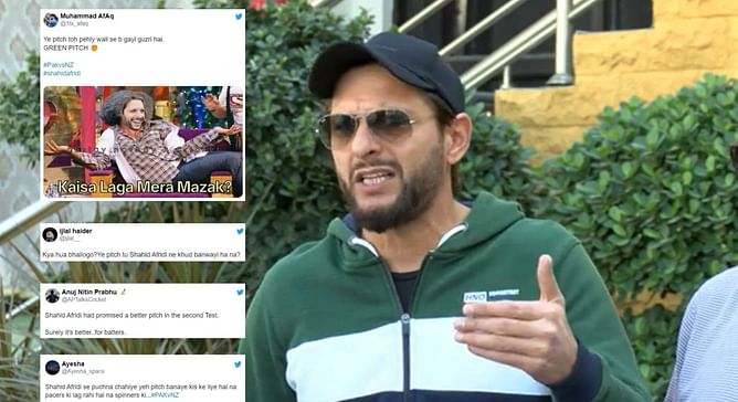 “Kaisa laga mera mazak?” – Fans troll Shahid Afridi for failing to live up to his promise of preparing bouncy pitch for 2nd PAK vs NZ Test