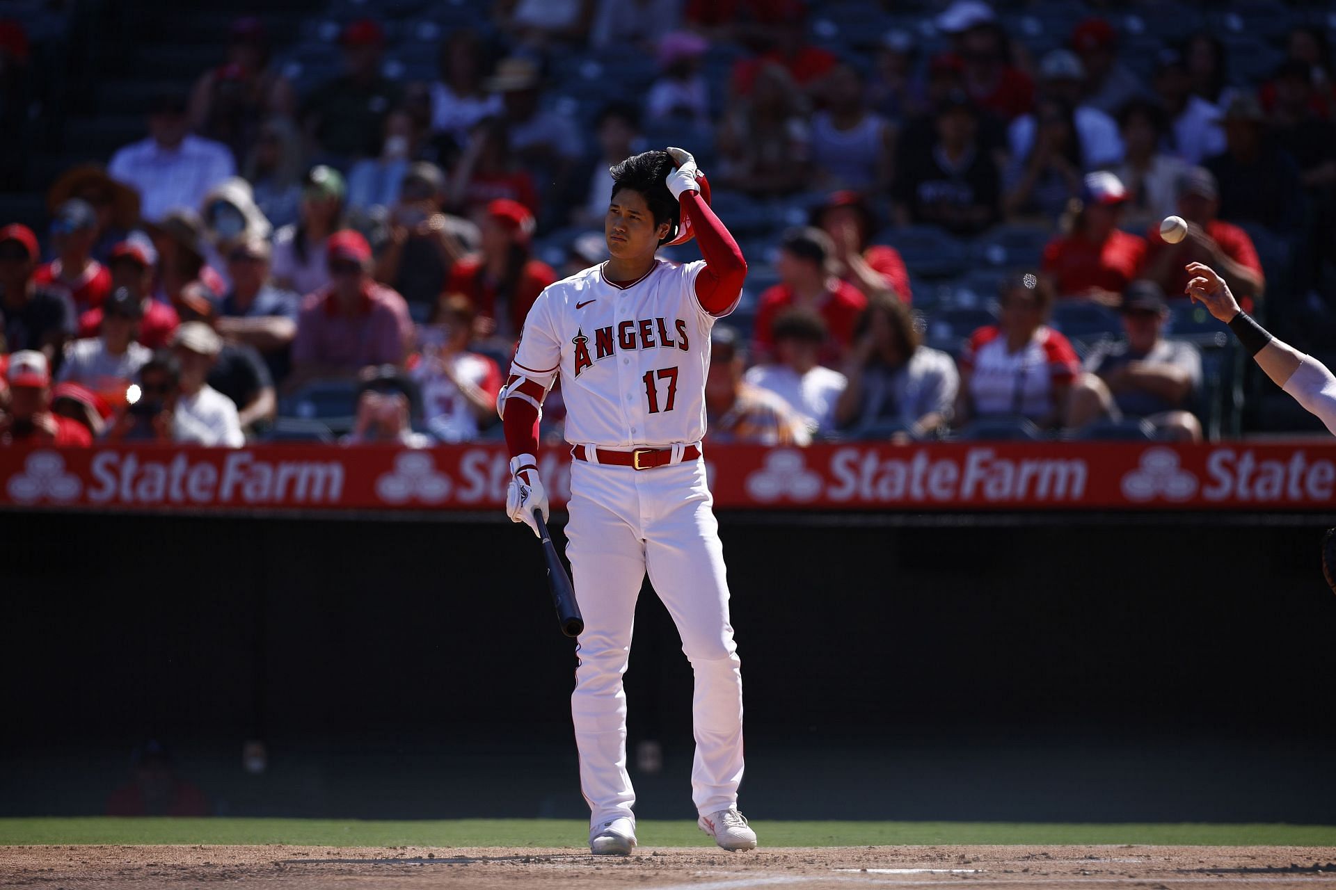 Shohei Ohtani #17 Japanese Los Angeles Angels Red Baseball Jersey