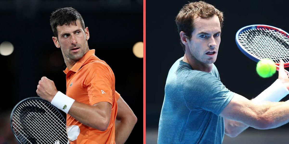 Novak Djokovic (L) and Andy Murray