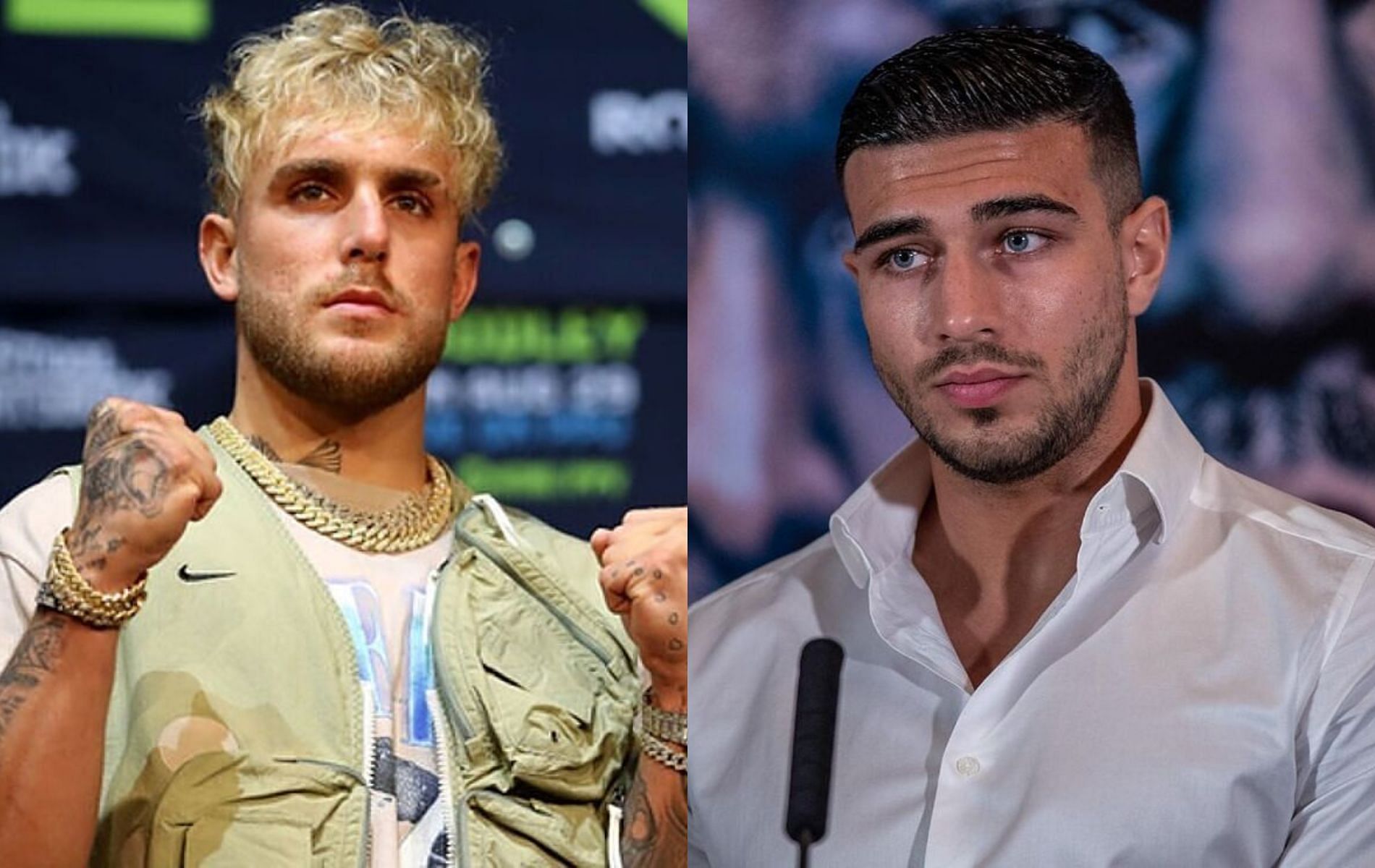 Jake Paul (left) and Tommy Fury (right)