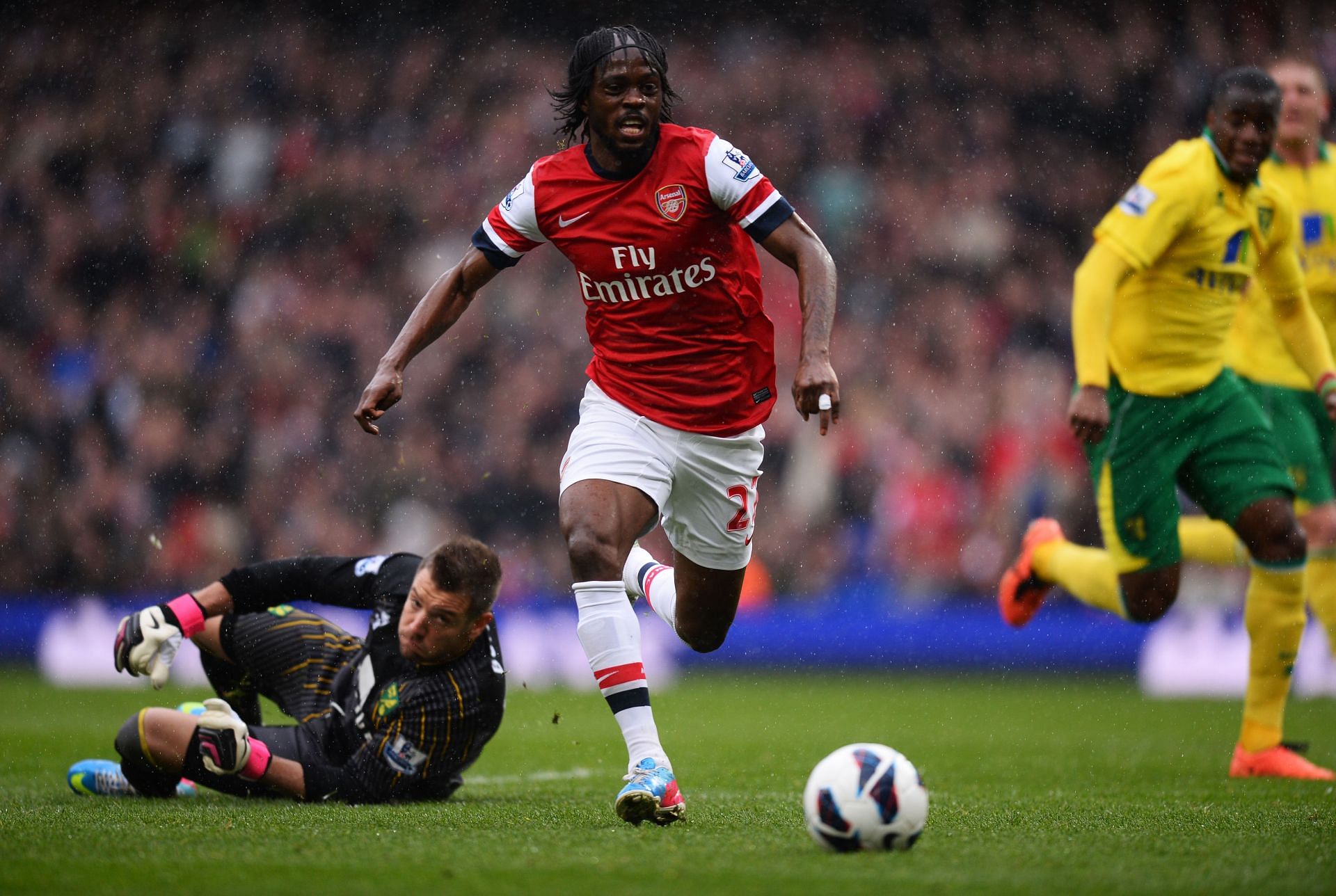 Gervinho in action for Arsenal