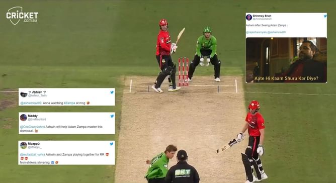 “Ashwin will help Adam Zampa master this dismissal” – Fans react as Rajasthan Royals spinner tries Mankad in BBL