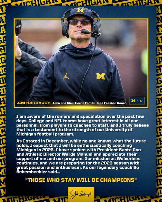 They're taking Jim Harbaugh's interest very seriously - NFL analyst  believes Michigan has begun search for new HC