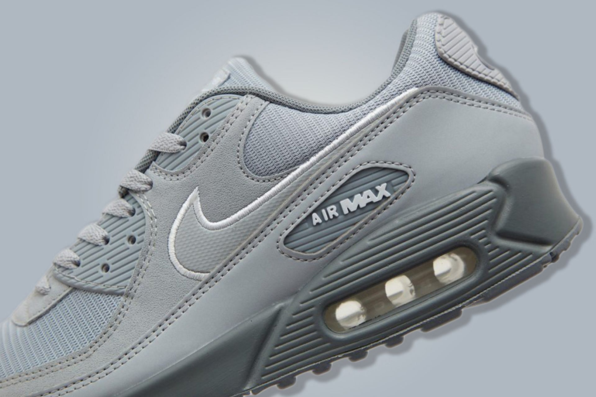 Nike Air Max 90 Wolf Grey sneakers (Image via Offspring)