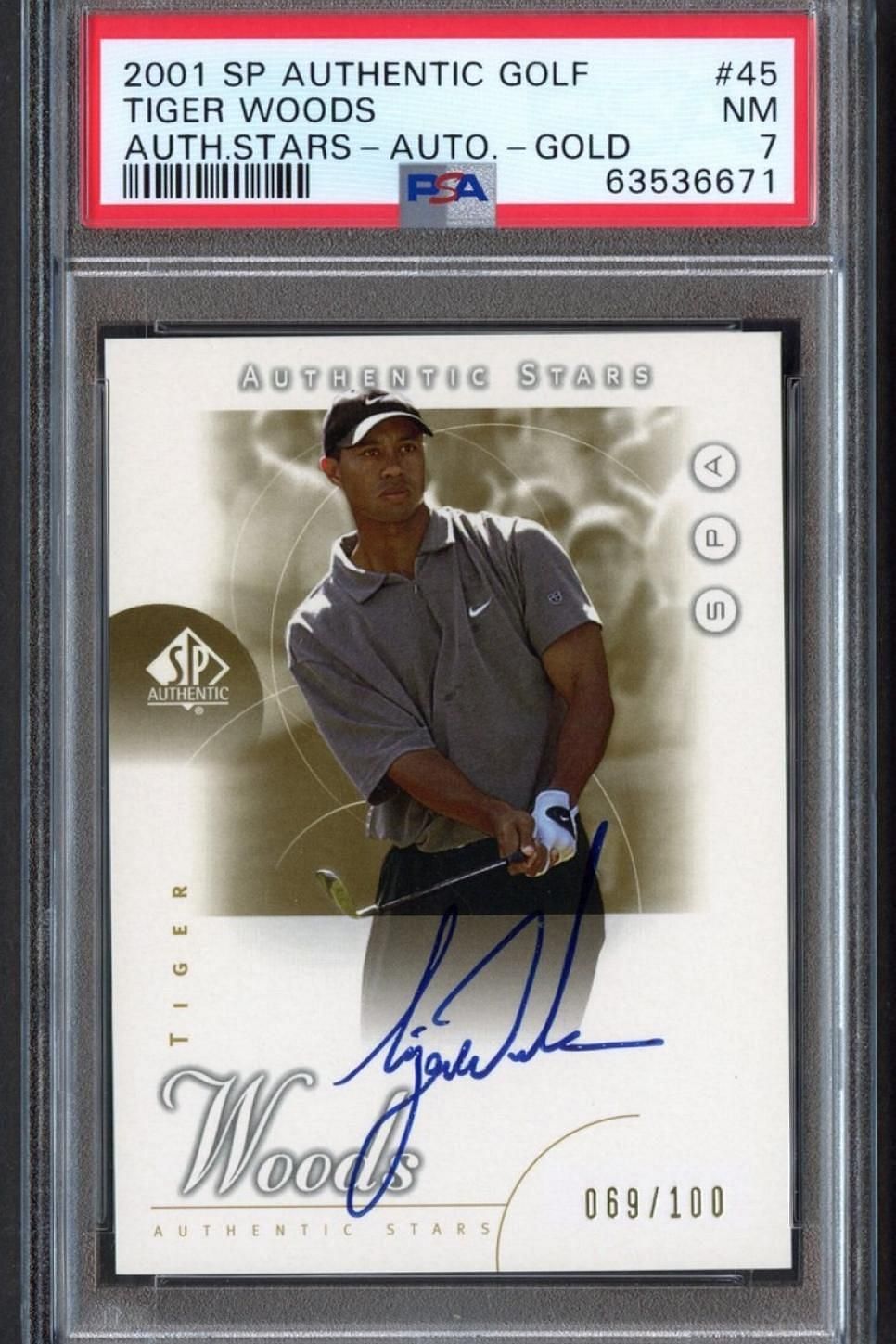 A Tiger Woods card (Image via The Golden Age Auction)